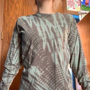 PINK tie-dye long-sleeve chill tee